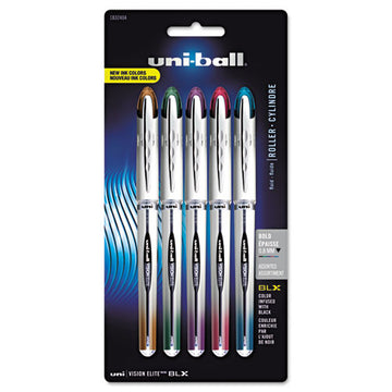 uni-ball® Vision Elite Blx Series Roller Ball Pen, Stick, Micro 0.5 Mm, Assorted Ink And Barrel Colors, 5-pack freeshipping - TVN Wholesale